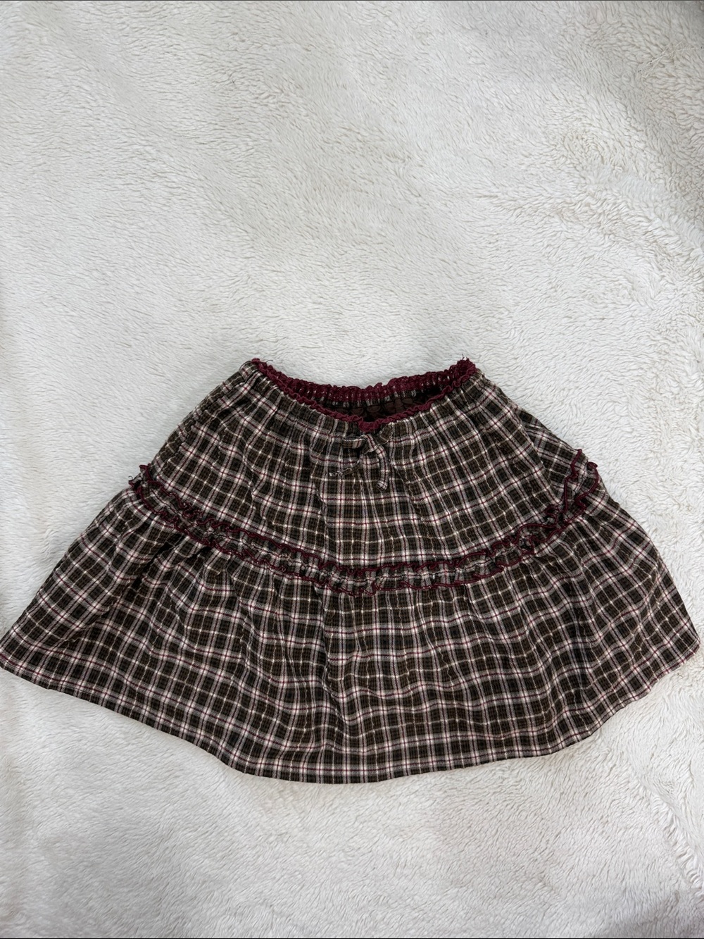 Zara kids Plaid Tiered skirt